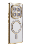 Xiaomi Redmi Note 14 Pro 5G Joke Simli Magneticsafe Kılıf - Gold