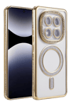 Xiaomi Redmi Note 14 Pro 5G Joke Simli Magneticsafe Kılıf - Gold