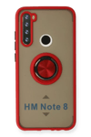 Xiaomi Redmi Note 8 Kılıf Montreal Yüzüklü Silikon Kapak - Kırmızı