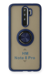 Xiaomi Redmi Note 8 Pro Kılıf Montreal Yüzüklü Silikon Kapak - Lacivert