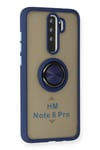 Xiaomi Redmi Note 8 Pro Kılıf Montreal Yüzüklü Silikon Kapak - Lacivert