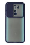 Xiaomi Redmi Note 8 Pro Kılıf Palm Buzlu Kamera Sürgülü Silikon - Lacivert