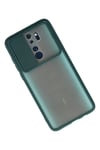 Xiaomi Redmi Note 8 Pro Kılıf Palm Buzlu Kamera Sürgülü Silikon - Yeşil