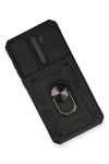 Xiaomi Redmi Note 8 Pro Kılıf Pars Lens Yüzüklü Silikon - Siyah