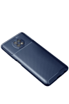 Xiaomi Redmi Note 9 5G Kılıf Auto Focus Karbon Kapak - Lacivert