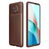 Xiaomi Redmi Note 9 5G Kılıf Auto Focus Karbon Kapak - Kahverengi