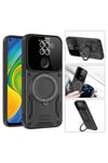 Xiaomi Redmi Note 9 Joy Lens Standlı Kapak - Siyah