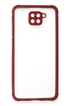 Xiaomi Redmi Note 9 Kılıf Miami Şeffaf Silikon - Fuşya