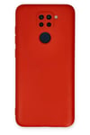 Xiaomi Redmi Note 9 Kılıf Nano içi Kadife Silikon - Kırmızı