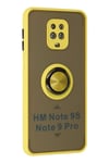 Xiaomi Redmi Note 9 Pro Kılıf Montreal Yüzüklü Silikon Kapak - Sarı