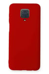 Xiaomi Redmi Note 9 Pro Kılıf Nano içi Kadife Silikon - Kırmızı