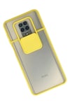 Xiaomi Redmi Note 9 Pro Kılıf Palm Buzlu Kamera Sürgülü Silikon - Sarı