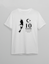 10 Kasım Atatürk Anma Günü Silüet Baskılı Oversize Bisiklet Yaka T-shirt - Beyaz