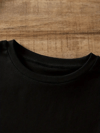 20/1 Penye Compack Ayı Baskılı Oversize Bisiklet Yaka Kısa Kol T-shirt - Siyah