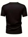 20/1 Penye Compack Baskılı Oversize Bisiklet Yaka Kısa Kol T-shirt - Siyah