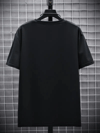 20/1 Penye Compack FUTRE Baskılı Oversize Kısa Kol Bisiklet Yaka T-shirt - Siyah