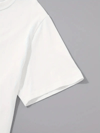 20/1 Penye Compack Palmiye Ön Baskılı Oversize Bisiklet Yaka Kısa Kol Yazlık T-shirt - Beyaz