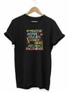 24 Kasım Öğretmenler Günü Hediye Temalı Oversize Bisiklet Yaka T-shirt - Siyah
