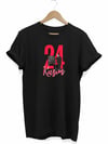 24 Kasım Öğretmenler Günü Öğretmen Hediyesi Baskılı Oversize T-shirt - Siyah