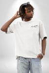 30 Ağustos Zafer Bayramı Ön Arka Baskılı Oversize Bisiklet Yaka T-shirt - Beyaz