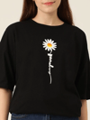 Baskılı Kadın T-shirt - Siyah