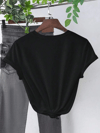 Baskılı Kadın T-shirt - Siyah