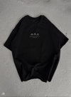 Erkek Baskılı Bisiklet Yaka T-Shirt - Siyah