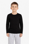 Erkek Çocuk Basic Uzun Kollu Tişört Okul Günlük Rahat T-Shirt - Siyah
