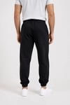 Erkek İki İplik Beli Lastikli Bağcıklı Regular Fit Jogger Eşofman Altı - Siyah