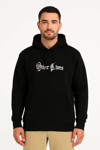 Erkek Kapşonlu Sweatshirt – Oversize Üç İplik Şardonlu Hoodie, “Other Lives” Ön & Arka Baskılı, Kanguru Cepli, Kışlık Rahat Günlük Stil - Siyah