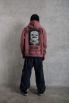 Erkek Paradise Baskılı Kapüşonlu Sweat - Gül Kurusu