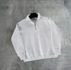 Erkek Yarım Fermuarlı Üç İplik Sweatshirt - Gri