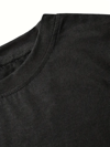 fiyonk Ön Arka baskılı siyah oversize unisex Kısa Kol t-shirt- Siyah