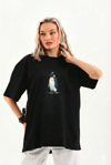 Kadın Oversize Tişört - Sırt Baskılı 