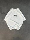 Unisex Bisiklet Yaka Baskılı Oversize T-Shirt - Beyaz