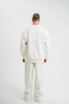 Uzun Kol Bisiklet Yaka Basic SweatShirt - Beyaz