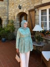 Amara güpür gömlek -Nil yeşili