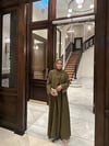 Diamond Abaya Elbise | Kına Yeşili