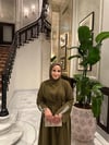 Diamond Abaya Elbise | Kına Yeşili