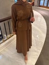 Elisa Gül Etek Takım | Kahve