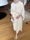Feral şal detaylı kimono takım-krem 