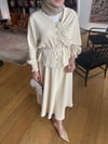 Feral şal detaylı kimono takım-krem 