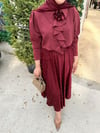 İnci kloş Etek | Bordo
