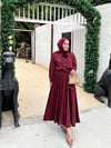 İnci kloş Etek | Bordo