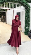 İnci kloş Etek | Bordo