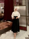 İnci kloş Etek | Siyah