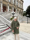 Kürk Yaka Kaşe Kap | Yeşil