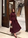 Minel dantel ikili takım -mürdüm 