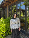 Nakışlı keten gömlek -siyah 