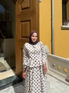 Puantiye etek takım -ekru